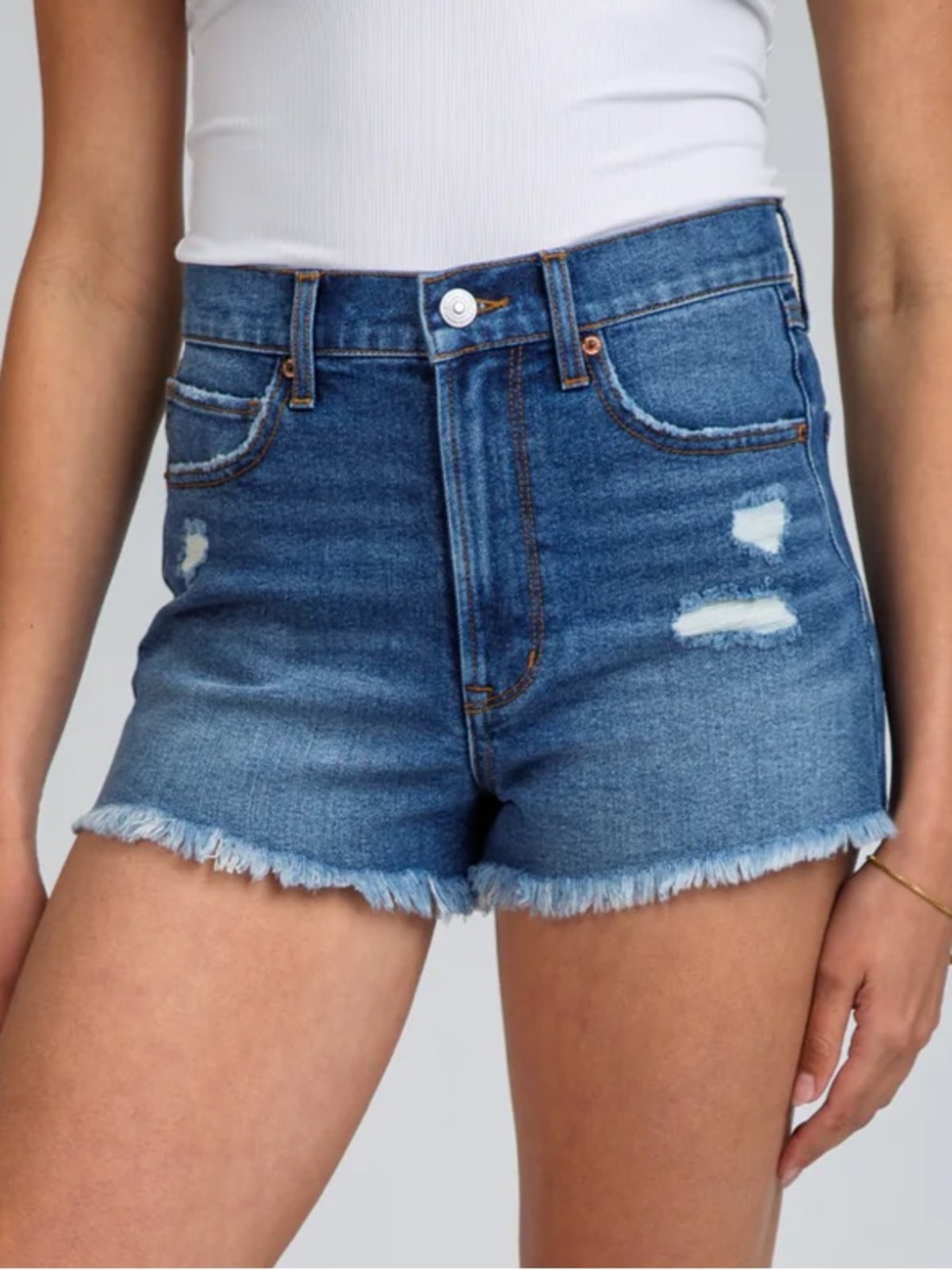 REWASH Super High Rise Distressed Fray Hem Denim Shorts Size 3